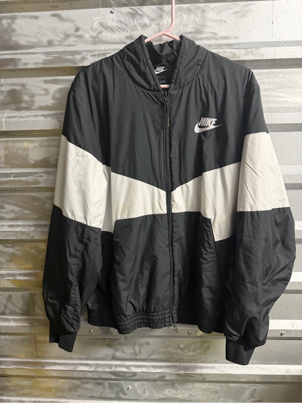 Nike Black and White Men's Windbreaker Jacket